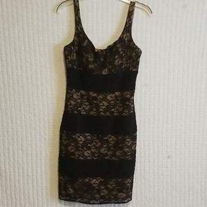 Black laced bodycon dress